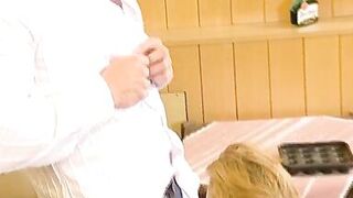 He makes his busty stepmom squirt and fucks her in the ass