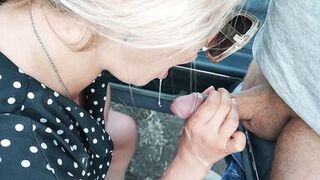Amazing closeup blowjob compilation in public with music AngelStefani - 13 image