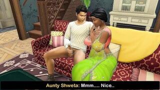 Part 2 - Desi Saree widow aunty Shweta - Wicked Whims