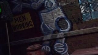 Two blonde lesbian milfs meet at the bar to masturbate