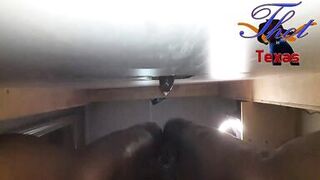 Thot in Texas - Gloryhole Real Amateur BBC Fucking my Wife Hairy Ebony Pussy