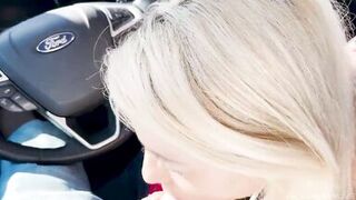 Blonde German whore fucked without a condom in public on the street! Daynia