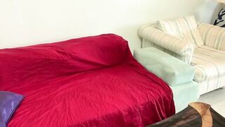 Nagging mother-in-law wants stepson to clean but gets stuck and fucked instead