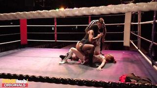 FAKEhub Redhead Teen and Ebony MILF teacher share a cock