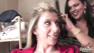 Sara Jay gets filled up with thick black cum behind the scenes