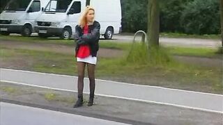 German street whore secretly filmed in Duisburg - 80s retro