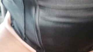 Tight skirt on sexy MILF's ass and dick in her open pussy