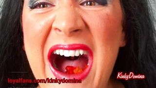 Bright Red Lips Gummy Bear Vore