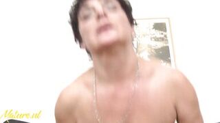 50yo Cougar With Big Natural Tits Gets Her Fat Pussy Fucked By Her New Toyboy