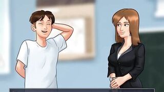 Summertime Saga: StepMom Gives A Handjob To Her StepSon In The Car-Ep 172