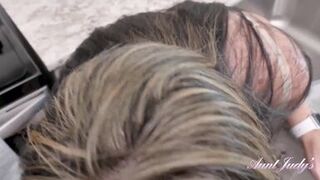 AuntJudys - 43yo Big-Booty MILF Brandii Banks Sucks Your Cock in the Kitchen