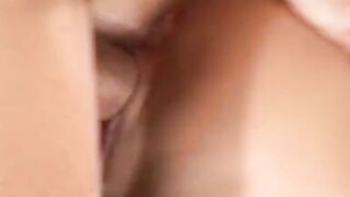 Gorgeous cutie moans as her tight pussy is penetrated by a huge pole