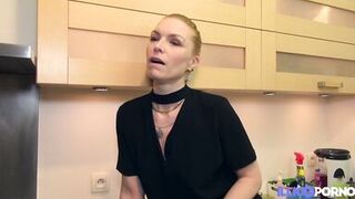 Gabrielle, beautiful milf, satisfies her fantasies with a good cock