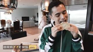 Lauren Phillips' Stepson Ruins Her Baking But Instead Of Teaching Him A Lesson She Lets Him Fuck Her Holes - Brazzers