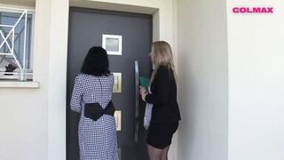 Sapphic fun between colleagues for Louise and Mya