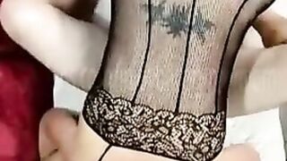 REAL COUPLE Romantic LOVEMAKING - Overhead & POV - SENSUAL BLOWJOB & DP PASSIONATE SEX