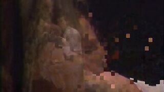 Horny bitch standing on the wall and get ready to get her ass licked