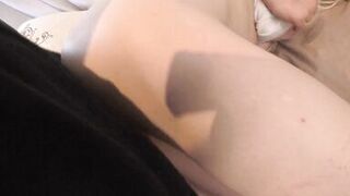 stepmom gets stepson to rub her with lotion and he cums in her pussy