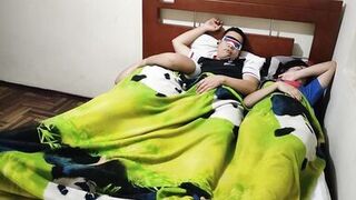 We entered a house and Sugar was there with his two wives, we ended up fucking the two wives.