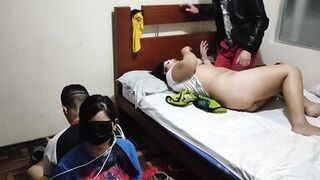 We entered a house and Sugar was there with his two wives, we ended up fucking the two wives.