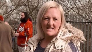 British redhead cutie Zara Durose gets her pale face jizzed