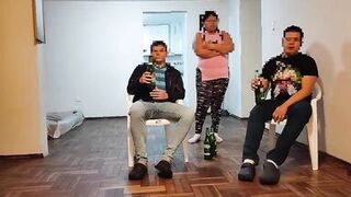 I go to my best friend's house to watch the game and I end up fucking his wife while he is with us