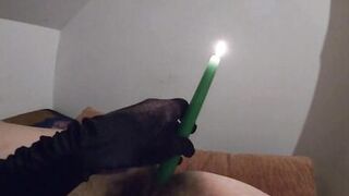 Extreme Masturbation with a Burning Candle