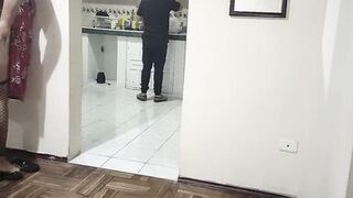 Cuckold fucking my best friend's wife while she is in the kitchen What a good woman she has