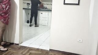 Cuckold fucking my best friend's wife while she is in the kitchen What a good woman she has