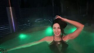 Solo in the bathroom and orgasm from fisting