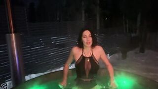 Solo in the bathroom and orgasm from fisting