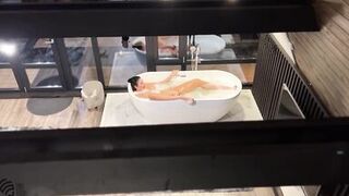 My boyfriends friend fucked me in the mouth and cum on tits - 2 image