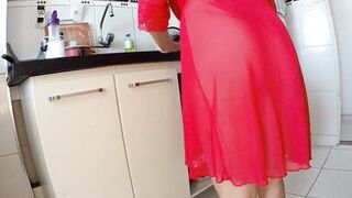 Fucking My Unfaithful Step Mother in The Kitchen Early Morning - 2 image