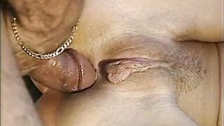 Busty slut with perfect pink nipples gets her juicy pussy fucked in desert