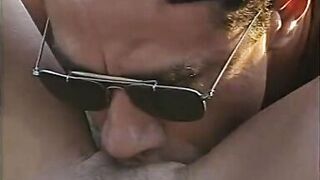 Busty slut with perfect pink nipples gets her juicy pussy fucked in desert