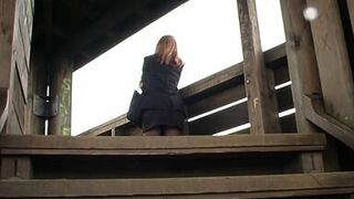 Der Aussichtsturm  Milf macht es sich Outdoor