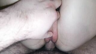 A naughty boy filled the pussy of a horny step-mom with sperm.