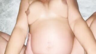 Pregnant Cowgirl Gets Fucked HARD for a Creampie - 8 image