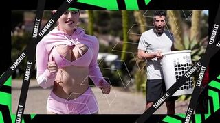 Busty Milf In Lace Lingerie Makayla Cox Tit Fucks Stepson - 1 image