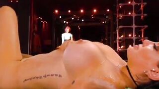 Celia Lora with very big tits in the pool