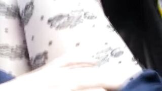 Milf gets a creampie in the car - 2 image