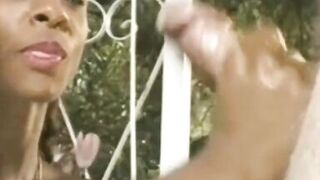 Double Choclate Ebony MILF Handjob 3some For Horny