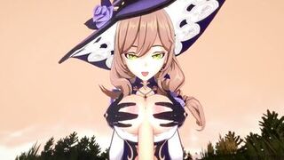 Genshin Impact: Lisa BlowJob And TitJob CumShot Hentai