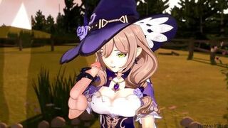Genshin Impact: Lisa BlowJob And TitJob CumShot Hentai - 2 image