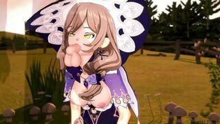 Genshin Impact: Lisa BlowJob And TitJob CumShot Hentai