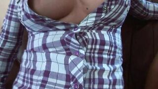 Blond lesbian licking and fingering big nipple brunette