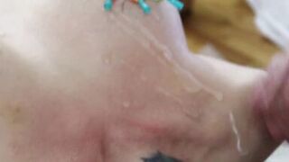 DSC6-8) 3 some Beautiful girl big tits gets needles in her tits then fucked missionary with Cumshot