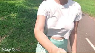 Amateur wife outdoor public nude jog | Risky public dare - 11 image