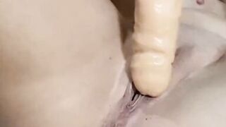 Alexxa Candy playing hot with dildo