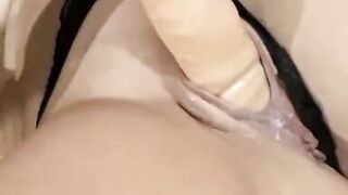 Alexxa Candy playing hot with dildo